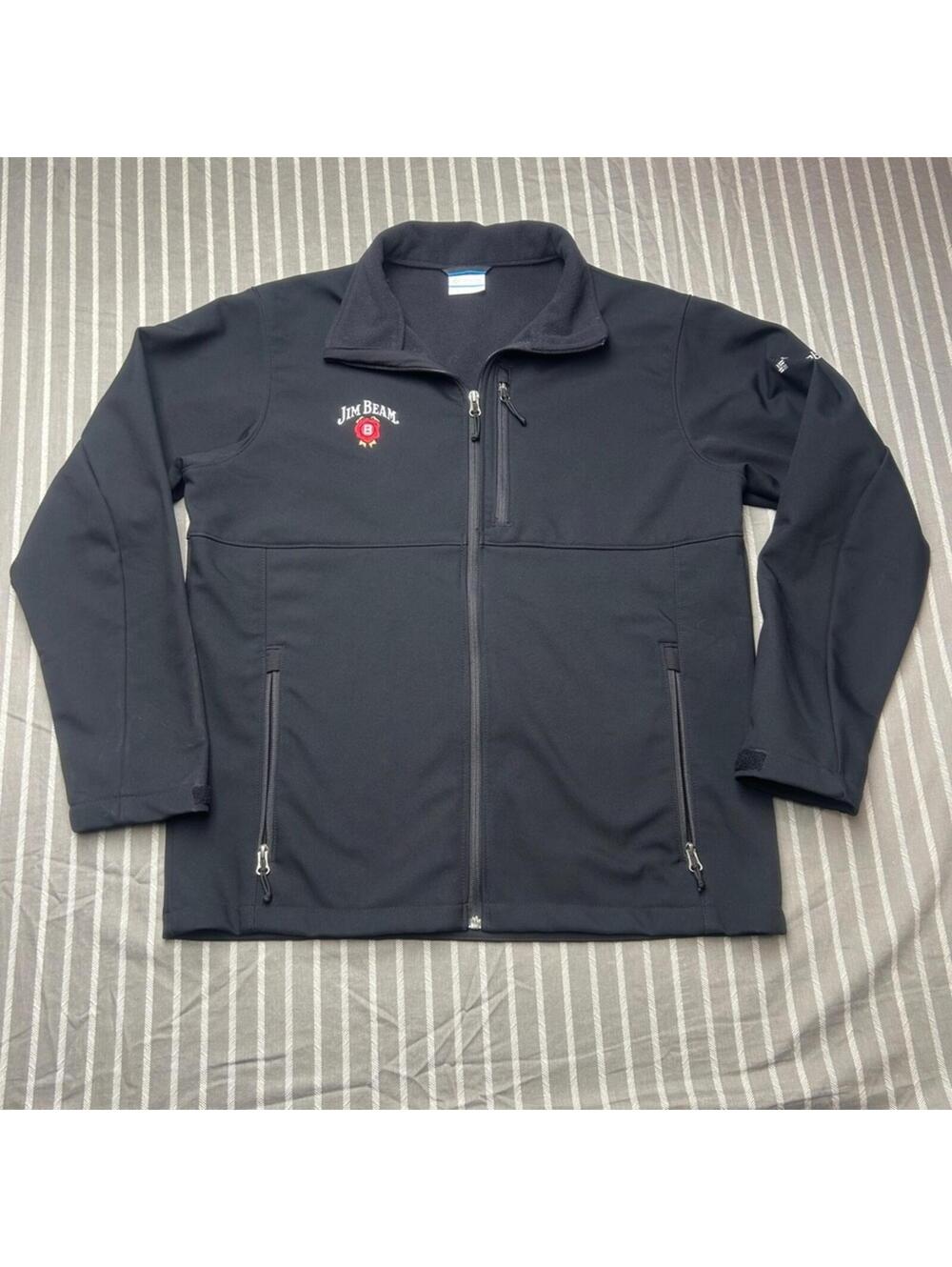 Columbia Men's Ascender softshell jacket featuring a Jim Beam branded logo Large